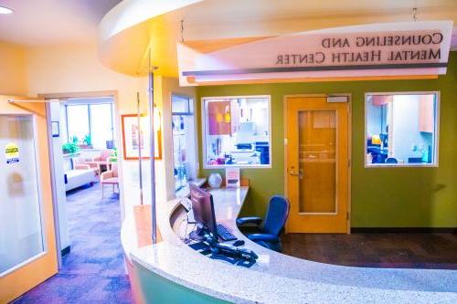 Counseling and Mental Health Center check-in desk